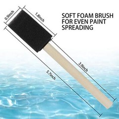 200 Pack 1 inch Foam Brush Sponge Wood Handle Paint Brush Assorted Colors