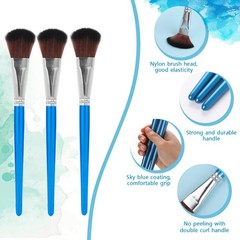 6 Pcs Mop Brush for Acrylic Painting – 1 Inch Oval Blending 1 inch, Blue