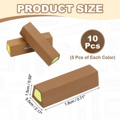 Pencil Erasers Rubber, 10 Pcs Art Eraser Scented, Dark Brown/Green/Yellow