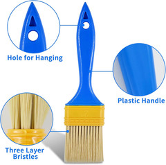 3 Pack Paint Brushes – Ideal for Priming, Painting, Varnishing, Wood, Walls, and