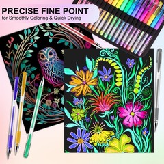 160 Pack Gel Pens for Adult Coloring Book, 80 Colors Gel Pens Colored with 80…