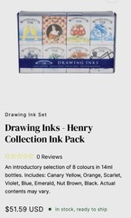 Brand New Winsor & Newton Ink Set – Tate Collection – 13 Piece