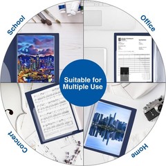 Sooez Art Portfolios 11″x17″, Large Portfolio 11×17 w/ BLK Paper, Navy Blue