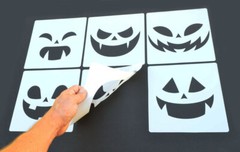 Halloween Pumpkin Stencils Jack o’Lantern Airbrush Spray Painting (18 PCS)