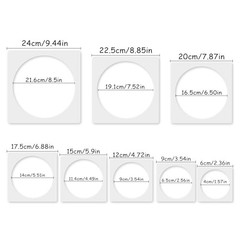 Round Stencil, 8 PCS Different Size Round Stencils, Template Stencil, round