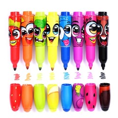 Jumbo Scented Markers for Kids, 8 Pack Fruit Scented Washable Markers, Non To…