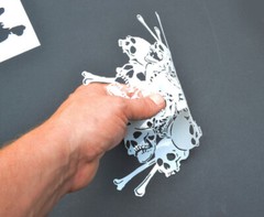 12″ Skull & Bone Spray Painting Stencils RC Model Gun Airbrush Skulls Set 2 PACK