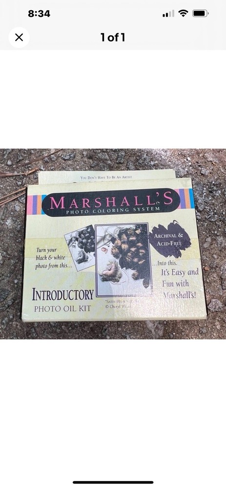 Marshall’s Photo Coloring System Introductory Photo Oil Kit-Vintage Coloring Set