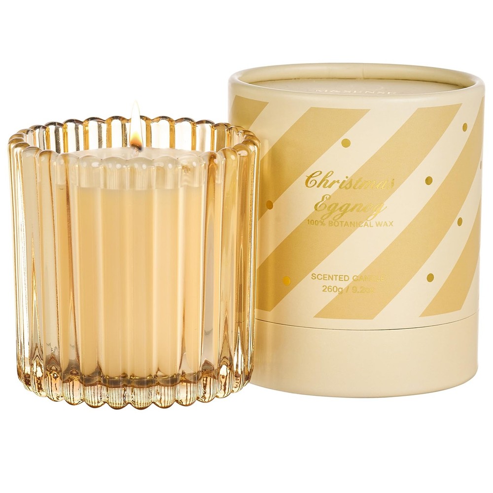 M&SENSE Soy Candles for Home Scented, Christmas Eggnog Non
