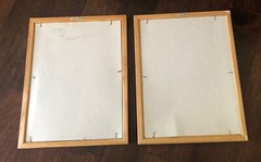 Paint By Number Set Of 2 New England Lighthouses Wood Frame 13.5”X 17.5”