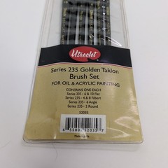 Utrecht Series 235 Golden Taklon Paint Brush Set Oil + Acrylic Painting