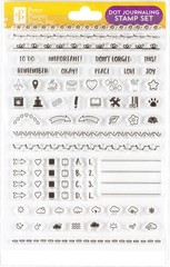Clear Stamp Set Dot Journaling 60 Individual Stamps Model 335227