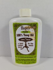 Sealed Vintage Hope’s Pure 100% Tung Oil Interior Exterior Fine Woods 8 FL. OZ.