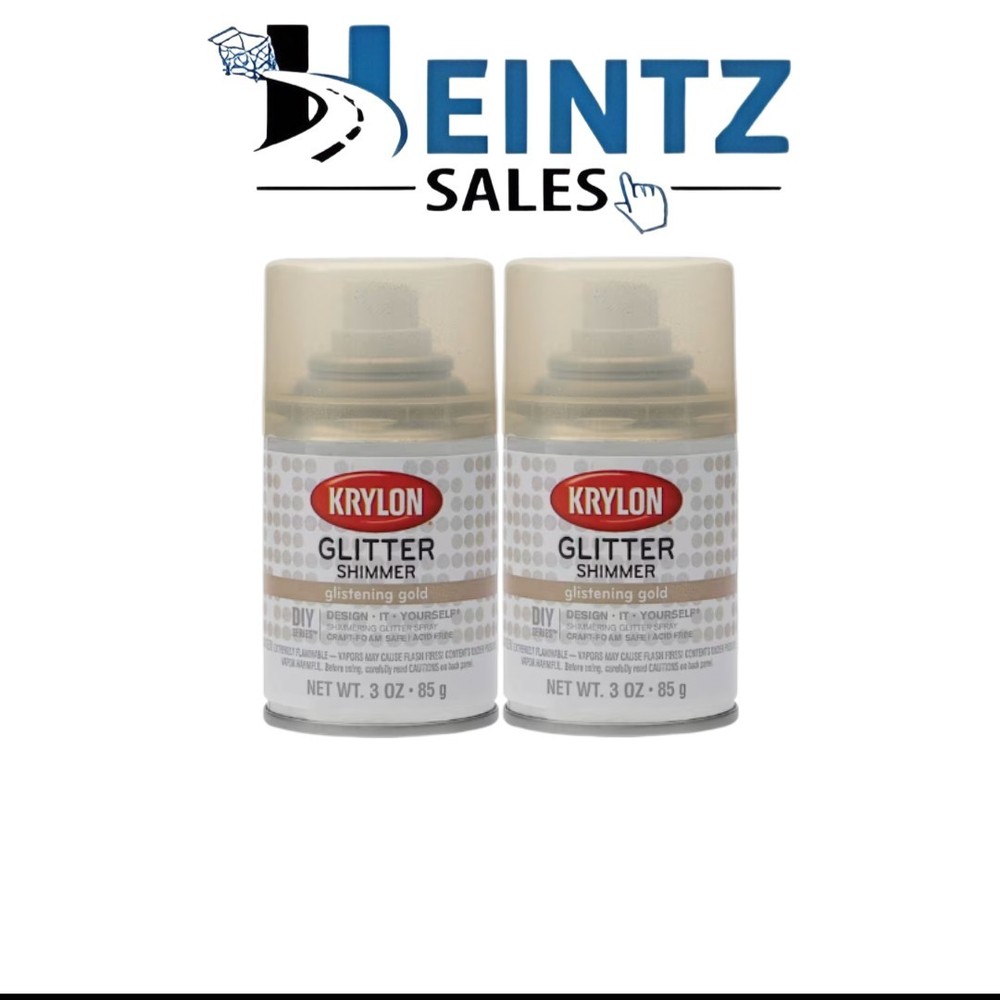 KRYLON 401 — Glitter Shimmer Glistening Gold 3 oz 2 Pack