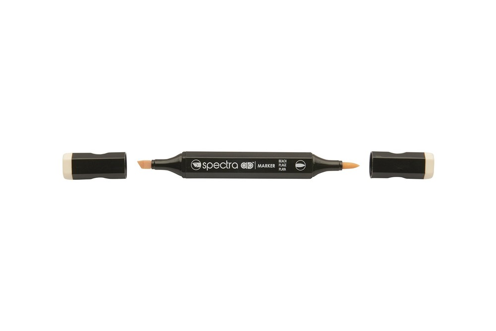 Chartpak Spectra, Tri-Nib and Brush Dual-Tip, Beach, 1 Each (S095AD)