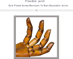 Wooden Hand,Wooden Mannequin,Antique Finish Wood Hand,Hand Model for Drawing,Mal