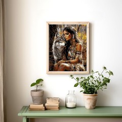 Native American Paint by Numbers Kit for Adults, Paint by Number Kits on Ca