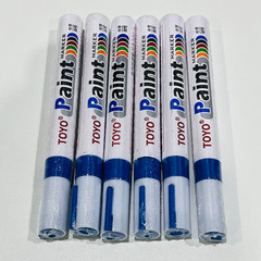 6-Pack Blue Tire Lettering Paint Pens – Waterproof Permanent Marker for Tires