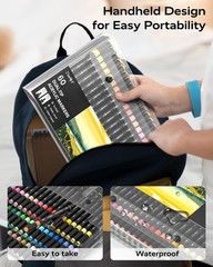 60 Colors Dual Tip Acrylic Paint Pens Markers, Brush and Fine Tip, Premium Pa…