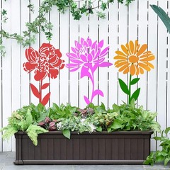 10Pcs Large Flower Stencils for Painting, 14 inch Floral Templates Drawing Pa…
