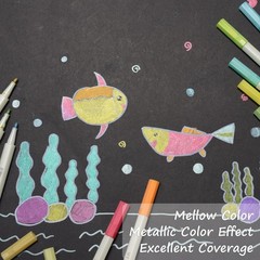 Metallic Marker Pens, 30 Colors Fine Tip Metallic Markers, Paint Pens for Bla…