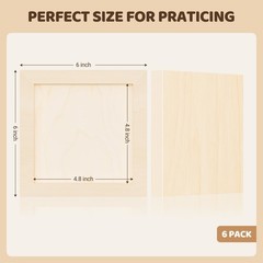 Wood Art Boards – 6×6 Wood Canvas Panels Kit for Acrylic Pouring, Oil & Acryl…