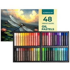 48 Color Oil Pastel Set – Soft Pastels for Artists & Kids – Professional Art Sup