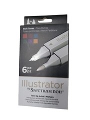 Spectrum noir Illustrator 6 Twin-tip Artist’s Markers – Rich Tones