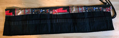 STAR-JOY 72 Slots Canvas Paint Brush, Pencil, Fine Marker, Wrap, Holder Travel