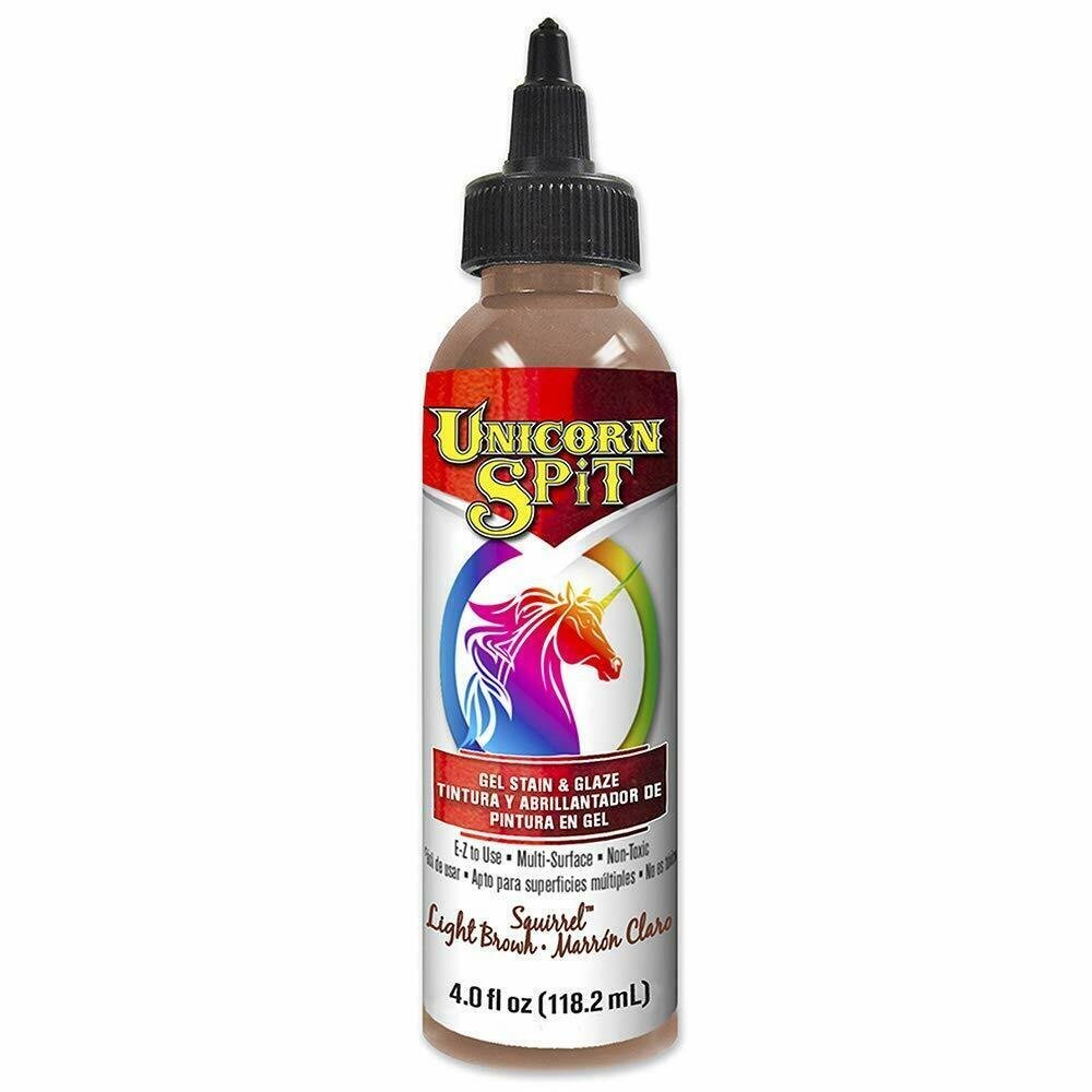 Unicorn SPiT 5770014 Gel Stain & Glaze, Squirrel, 4 Ounce Bottle, Brown
