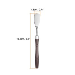 4pcs Painting Palette Knife 6.5″ Flat Head Stainless Steel Blade, Red