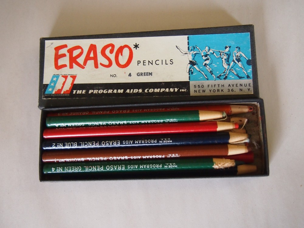 ERASO PENCILS MARKER VINTAGE SET AS SHOWN