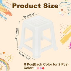 8Pcs Mini Canvas Stands for Painting, Small Canvas Stands, White/Pink/Purple/Red