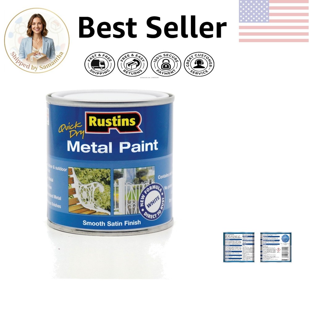 250ml Odor-Blocking White Metal Paint – Fast Drying for Indoor & Outdoor Use