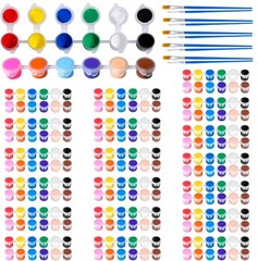 20 Pack Mini Acrylic Paint Set,12 Color Acrylic Paint Strips with 40 Pcs Pain…