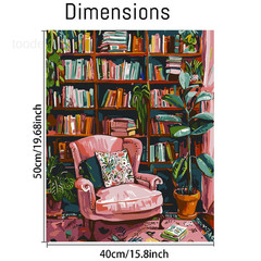 Pink Room Paint by Number for Adults Beginners, Frameless, MT22493-US