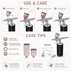 Cordless Airbrush Kit Compressor USB Single Action Nail Cake Makeup Model Paint