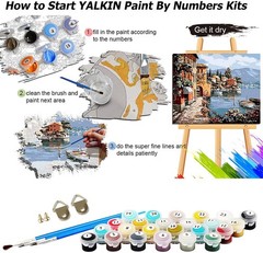 Paint by Number Kits for Adults on Canvas, Large Oil Acrylic Painting Kit
