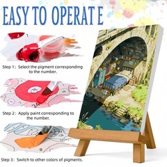 JYXSJYYD Paint by Numbers Kit for Adults Beginner,Bridge Hole House PB387-1