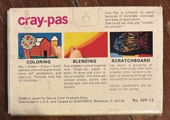 Vintage CRAY-PAS Colors Oil Sticks Crayons 12 CT XFP-12 Sakura Color Japan NOS