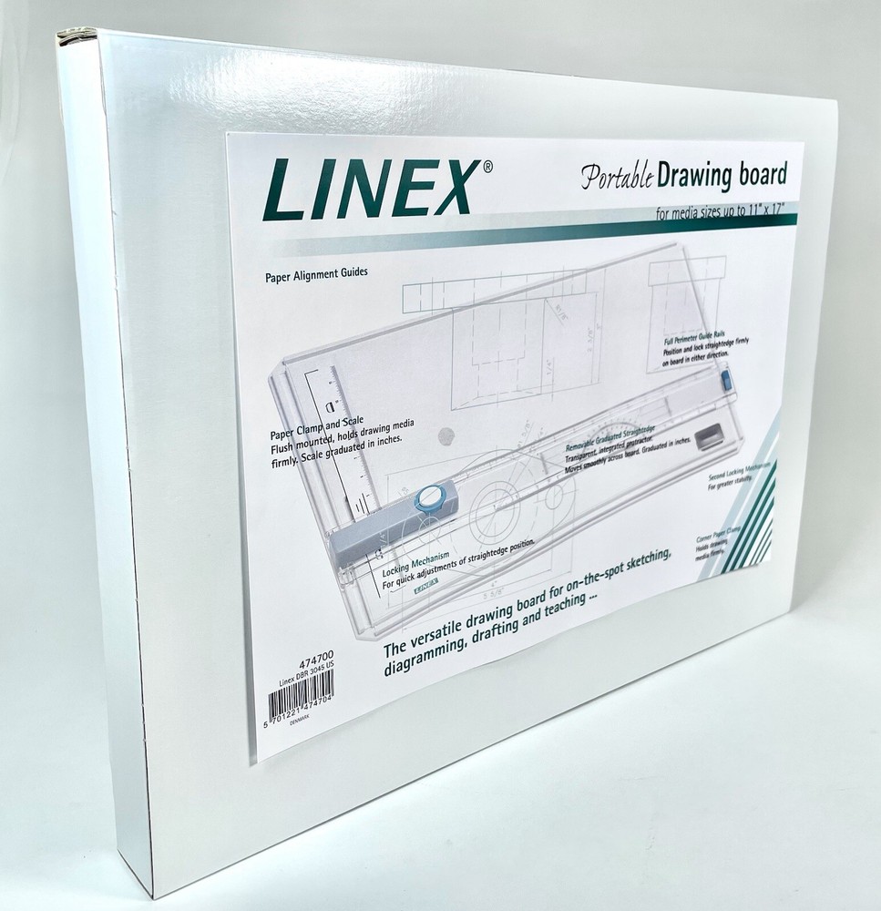 LINEX Portable Drawing Art Board Multi-Function Drafting Scale In Inches DBR3045