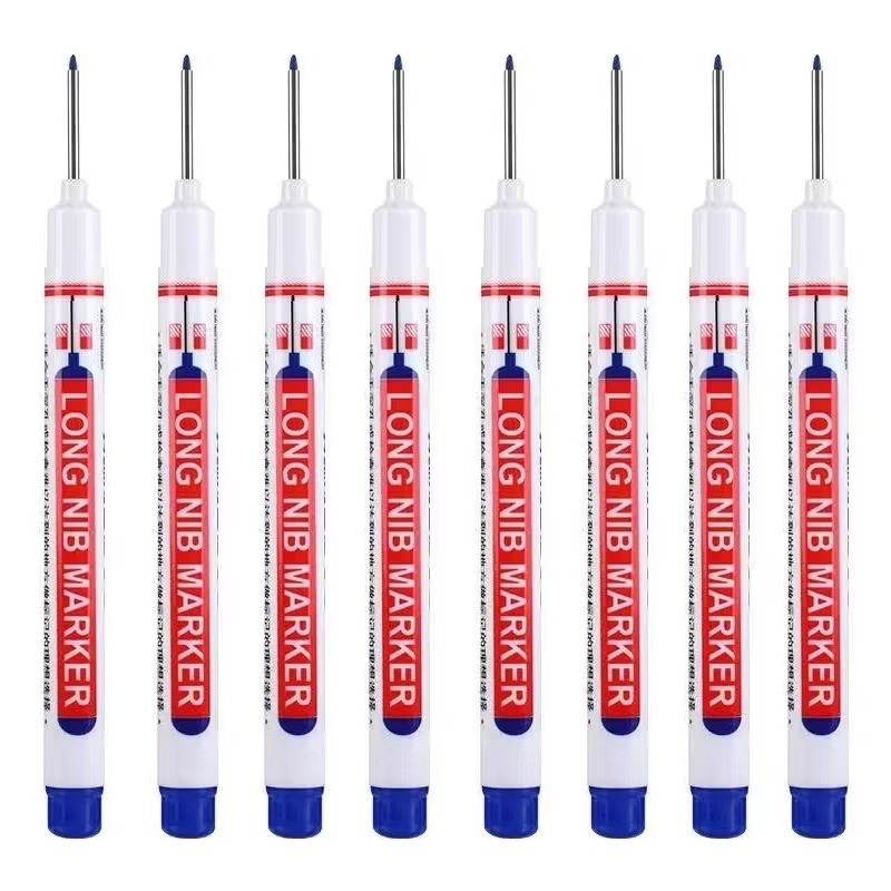 8Pcs/Set 20Mm Deep Hole Long Nib Head Markers for Metal Perforating Pen