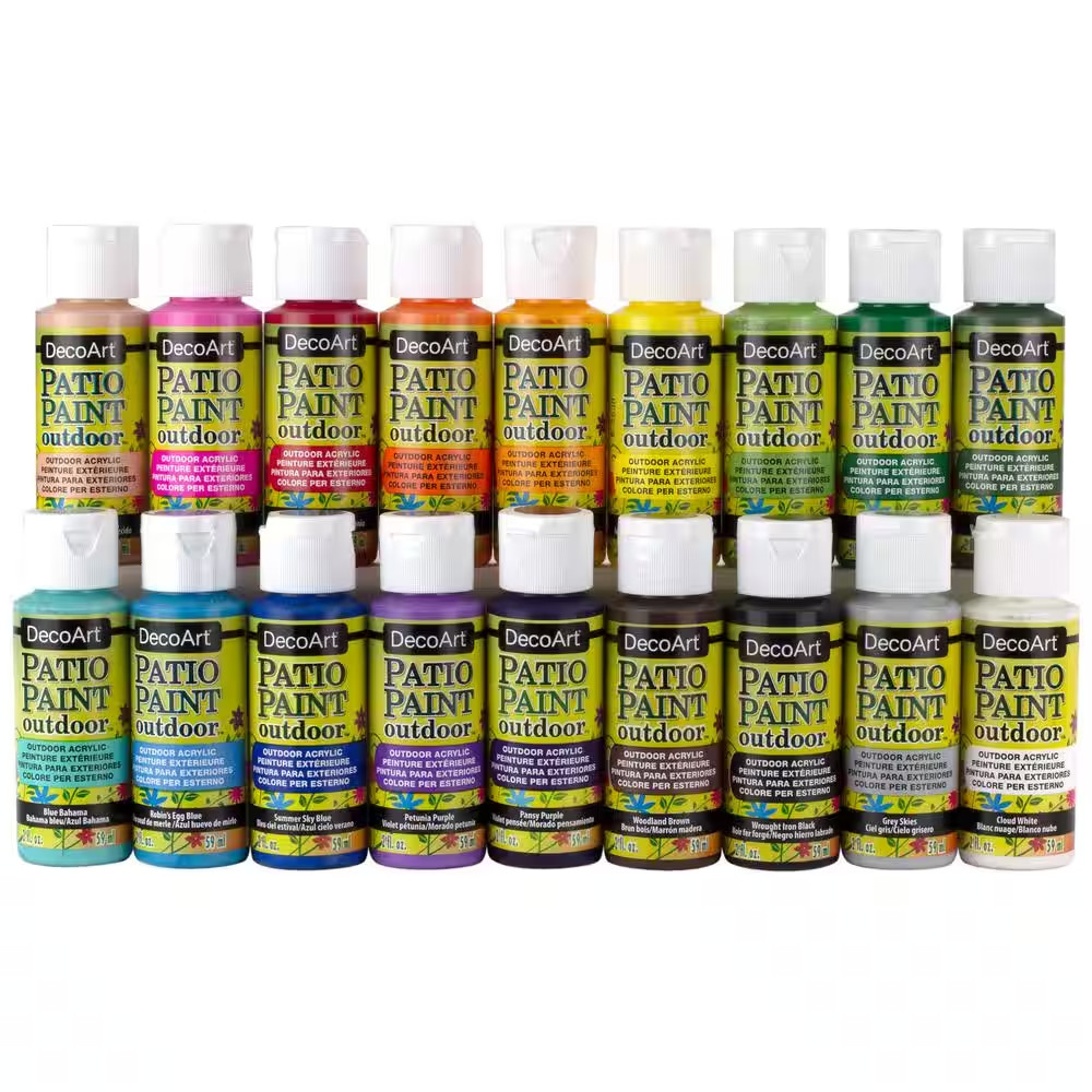 2 Oz. Outdoor Acrylic Favorite Colors Paint Set (18-Count)