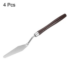 4pcs Painting Palette Knife 7.68″ Pointed Stainless Steel Blade, Red