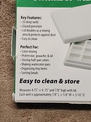 Creative Mark English Glazed Porcelain Palette, with 20 Deep Wells