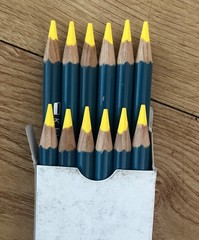 RARE 1 Box x 12 KAC916 Canary Yellow Berol Karisma Aquarelle Watercolour Pencils