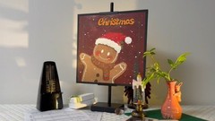 Adjustable Tabletop Easel Stand for Art & Photos, Holds Up to 17″ – Black Metal