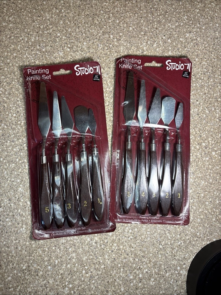 Darice Studio 71 97326 5 Piece Painting Knife Set Stainless Steel Lot Of 2
