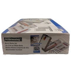 55-Piece Mixed Media Art Set with Sketch Box Easel & Painting Accessories | New