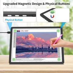 A4 LED Light Board with Bag Magnetic Light Pad for Tracing Drawing Crafting